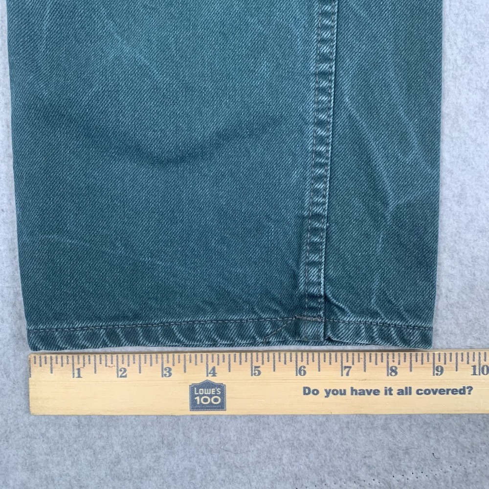 Nudie Jeans Clean Eileen Womens 27 Racing Green Wide Leg High Rise Denim Pants - Picture 12 of 14